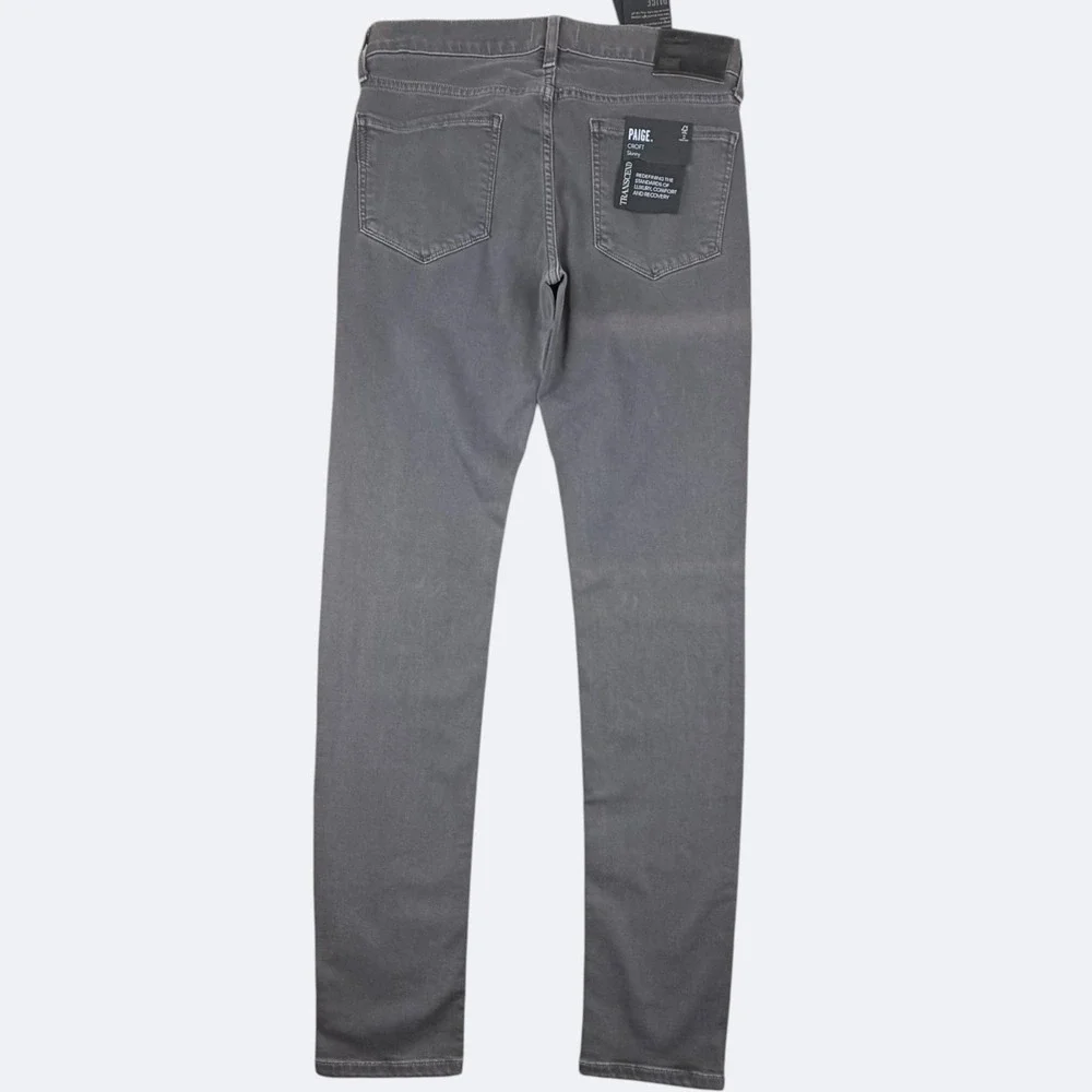 Paige Croft Jeans Mens 30x32 Gray Skinny Transcend Stretch Denim Icon USA Flaw